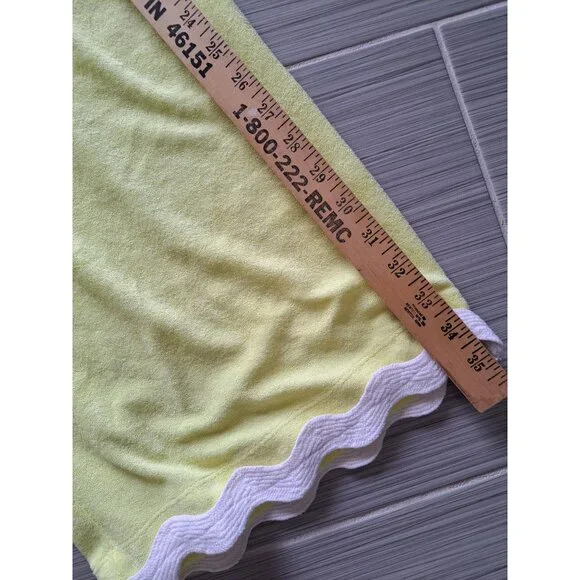 New Jordan Set Terry Lemon Crop Top & Pants Elastic Waist Rickrack Details Large - Picture 7 of 9